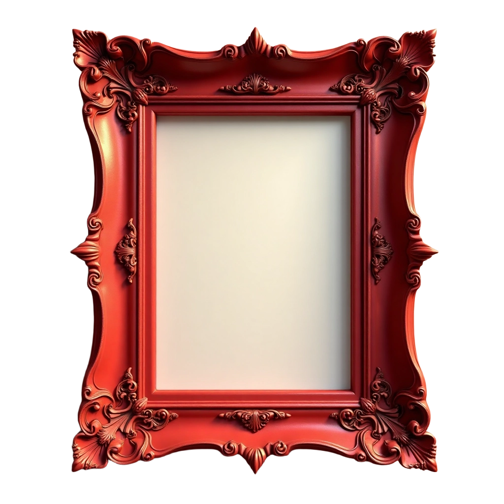 Red Ornate Frame